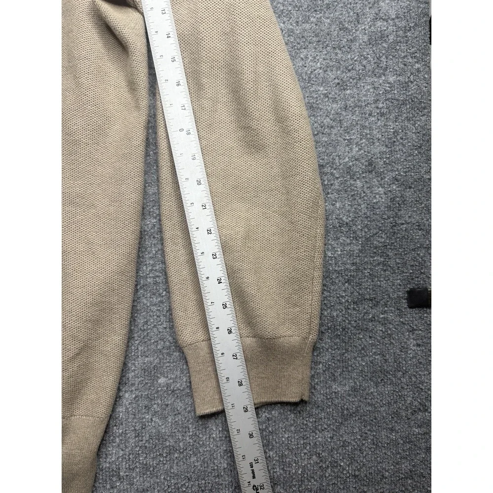Polo Ralph Lauren Men's 3XLT Beige Cotton Quarter Zip Pullover Sweater